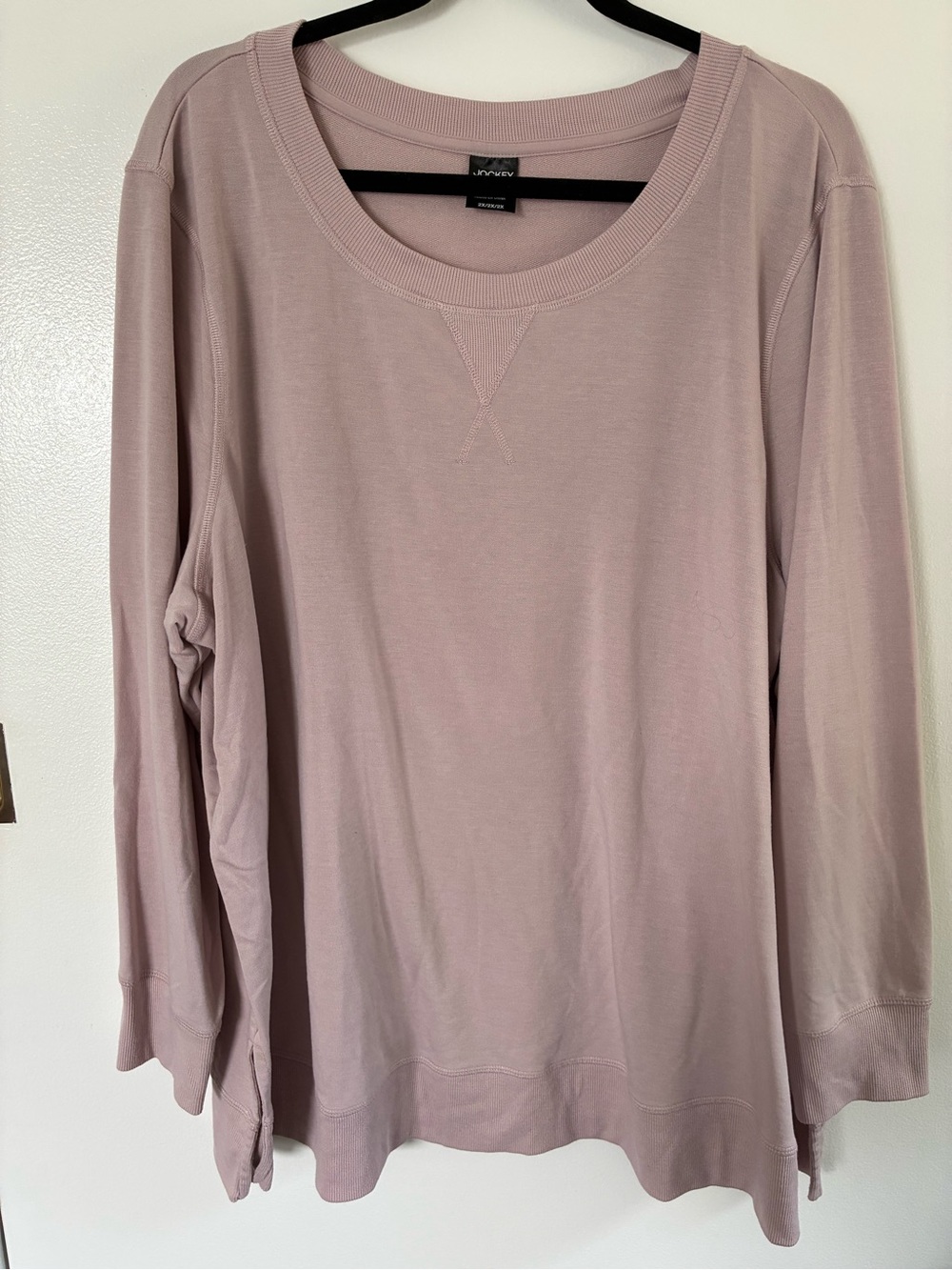 Jockey Long Sleeve Scoop Neck Top - Dusty Rose